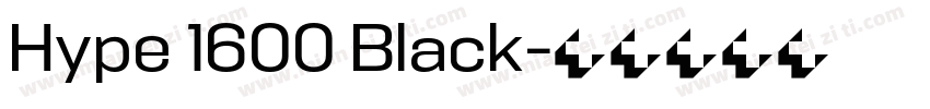 Hype 1600 Black字体转换